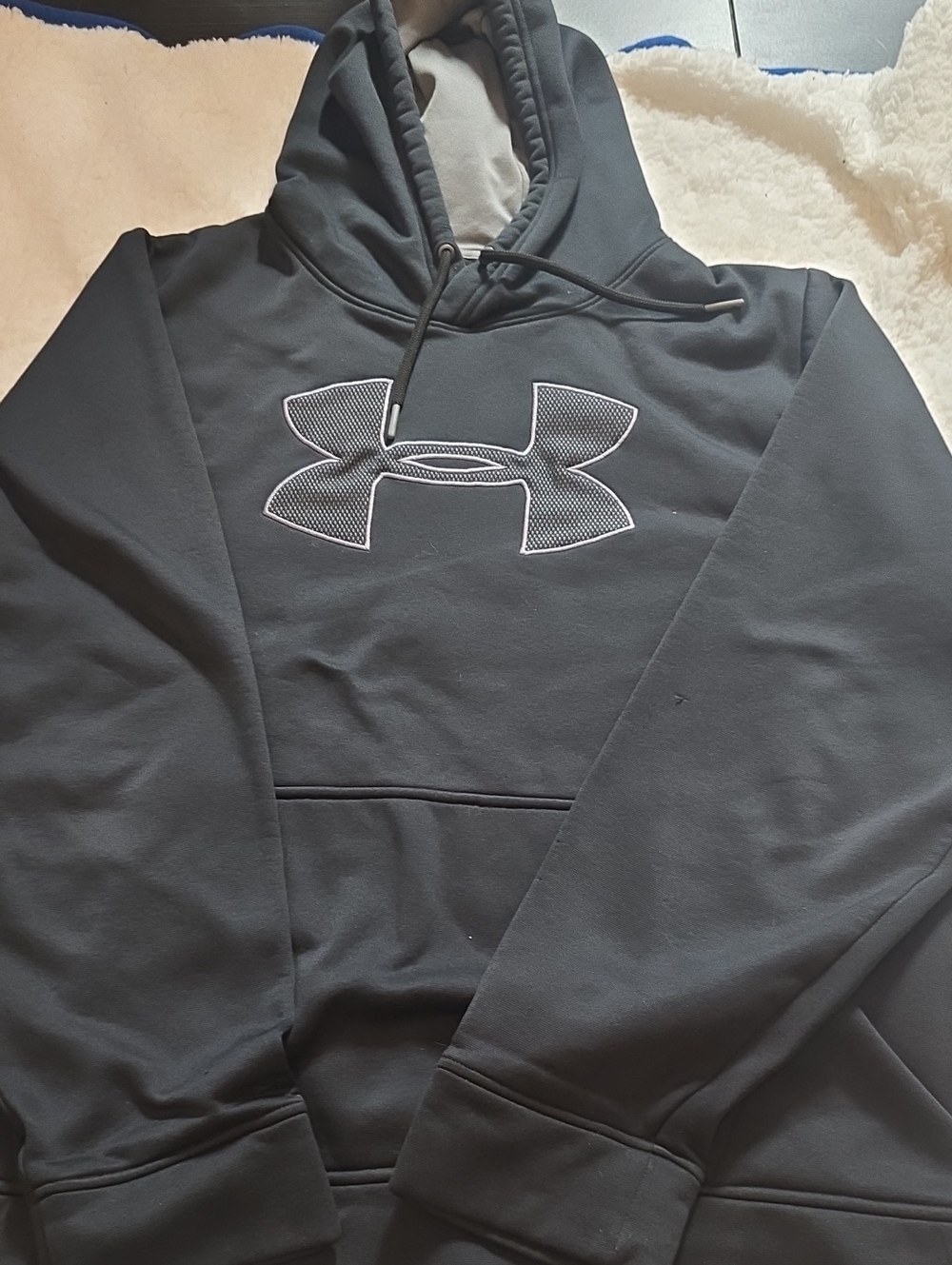 Under Armour Fleece Big Logo Hoodie Black Men's Size [XL] #263
